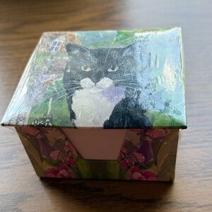 Harrods Black and White Cat Decorative Box